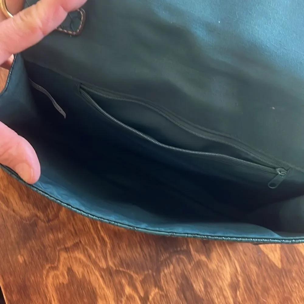 Green  clutch bag
